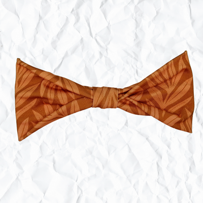 Wide Bow - Orange Branches & Leaves