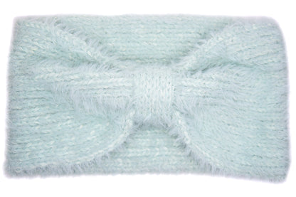 Chelsea Bow Knitted Headband - Seafoam