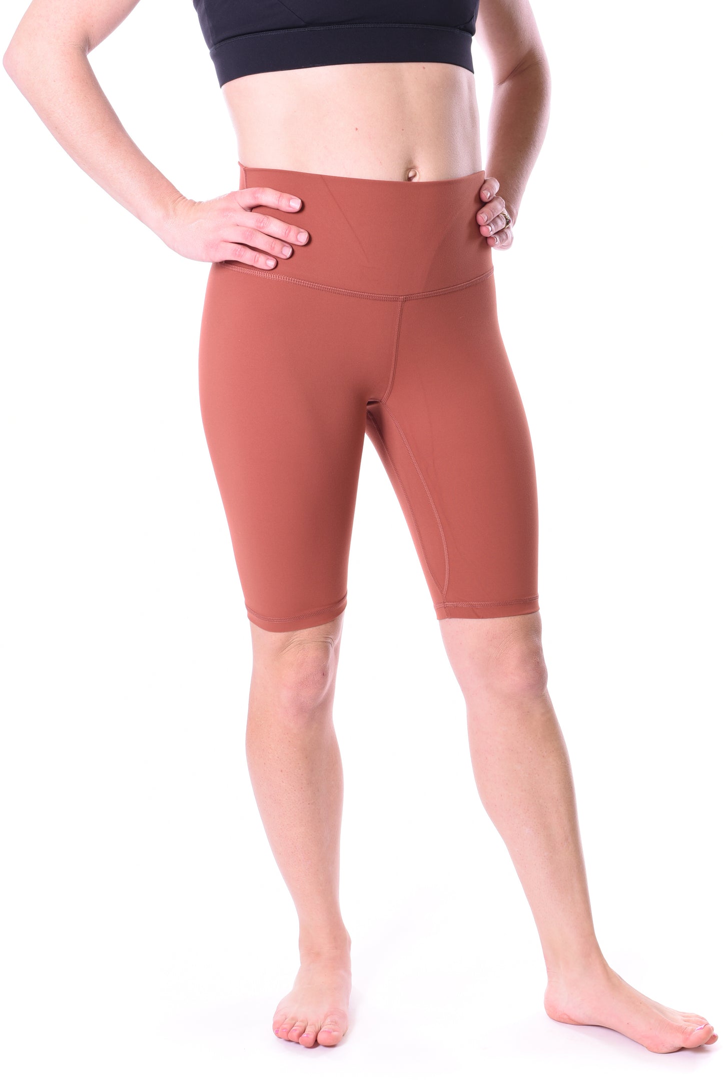 Cosmic 9 Inch Spandex Biker Short - Burnt Orange