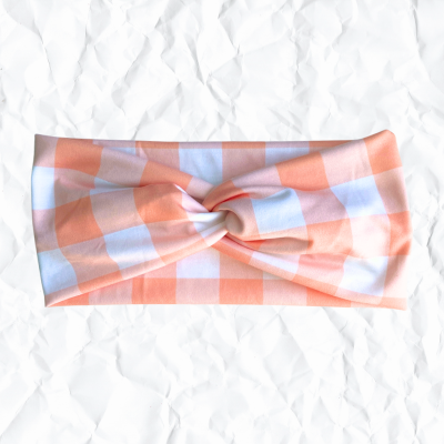 Peach Fuzz Gingham - Modern Jersey