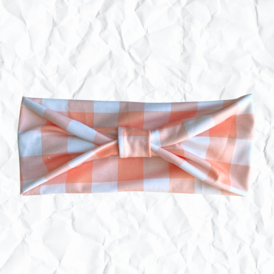 Peach Fuzz Gingham - Modern Jersey