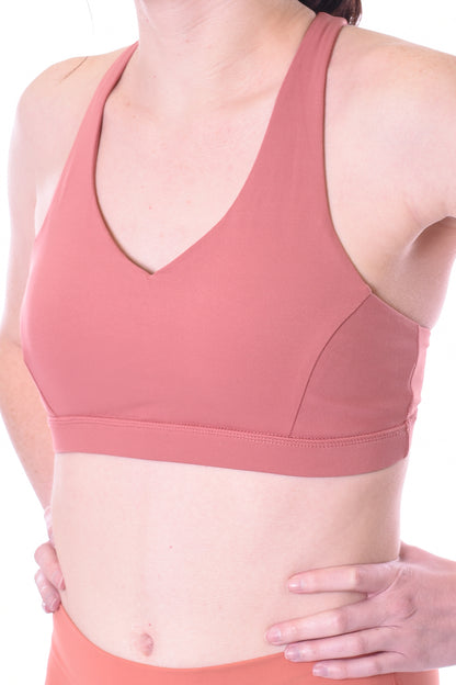 Energy Racerback Sports Bra - Dusty Rose